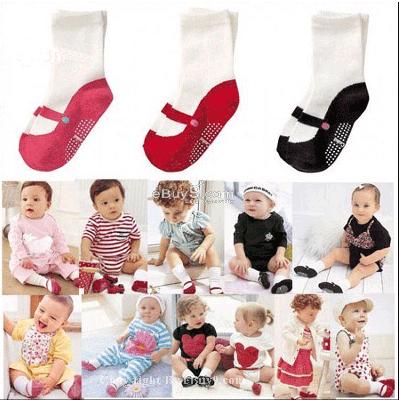 Mary Jane Baby Shoes on 3x Baby Anti Slip Crew Mary Jane Socks Shoes Hlzwzy Ywzw Multi Color